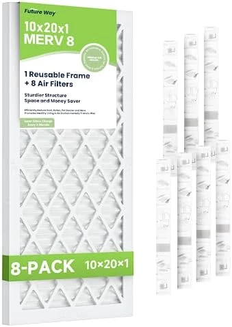 Future Way 16x20x1 Air Filter, MERV 8, MPR 700, Assembly Kit With 1 Reusable ABS Frame & 8 Filters For AC Furnace, Actual Size: 15-11/16 X 19-11/16 X 3/4 Inch 3 Future Way 16x20x1 Air Filter, MERV 8, MPR 700, Assembly Kit With 1 Reusable ABS Frame & 8 Filters For AC Furnace, Actual Size: 15-11/16 X 19-11/16 X 3/4 Inch - Image 3