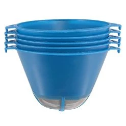 Uxcell 10Pcs Paint Strainer 150 Micron 107mmx77mm Cone Paint Screen Funnel Metal Mesh For Screening Paint Gasoline Fuel Blue