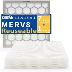 OlitAir 16x25x1 MERV 8 Air Filter,AC Furnace Air Filter,Reusable ABS Plastic Frame, 7 Pack Replaceable Filter Media (Actual Size: 15 3/4" X 24 3/4" X 3/4") 21 OlitAir 16x25x1 MERV 8 Air Filter,AC Furnace Air Filter,Reusable ABS Plastic Frame, 7 Pack Replaceable Filter Media (Actual Size: 15 3/4" X 24 3/4" X 3/4") -Air Filter Store 41FfxbYU6tL. AC