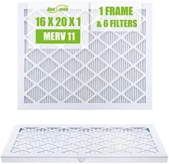 Housmile 16x25x1 Air Filter, 6 Pack, MERV 11, MPR 1000, ABS White Plastic Frame, Durable And Easy To Replace (exact Dimensions: 15.6x24.6x 0.9 Inch) -Air Filter Store 41IhJlEVoZL. AC