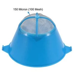 Uxcell 10Pcs Paint Strainer 150 Micron 107mmx77mm Cone Paint Screen Funnel Metal Mesh For Screening Paint Gasoline Fuel Blue -Air Filter Store 41RI4s44U3L