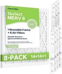 Future Way 16x20x1 Air Filter, MERV 8, MPR 700, Assembly Kit With 1 Reusable ABS Frame & 8 Filters For AC Furnace, Actual Size: 15-11/16 X 19-11/16 X 3/4 Inch 9 Future Way 16x20x1 Air Filter, MERV 8, MPR 700, Assembly Kit With 1 Reusable ABS Frame & 8 Filters For AC Furnace, Actual Size: 15-11/16 X 19-11/16 X 3/4 Inch -Air Filter Store 41S Ps9AhgL. AC