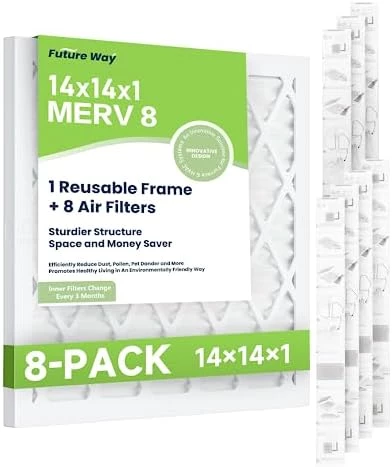 Future Way 16x20x1 Air Filter, MERV 8, MPR 700, Assembly Kit With 1 Reusable ABS Frame & 8 Filters For AC Furnace, Actual Size: 15-11/16 X 19-11/16 X 3/4 Inch 4 Future Way 16x20x1 Air Filter, MERV 8, MPR 700, Assembly Kit With 1 Reusable ABS Frame & 8 Filters For AC Furnace, Actual Size: 15-11/16 X 19-11/16 X 3/4 Inch - Image 4