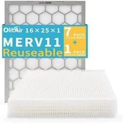 OlitAir 16x25x1 MERV 8 Air Filter,AC Furnace Air Filter,Reusable ABS Plastic Frame, 7 Pack Replaceable Filter Media (Actual Size: 15 3/4" X 24 3/4" X 3/4") 22 OlitAir 16x25x1 MERV 8 Air Filter,AC Furnace Air Filter,Reusable ABS Plastic Frame, 7 Pack Replaceable Filter Media (Actual Size: 15 3/4" X 24 3/4" X 3/4") -Air Filter Store 41Wf3cfMVaL. AC