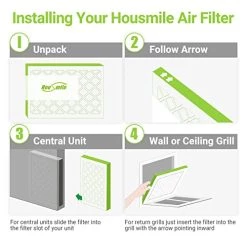 Housmile 16x25x1 Air Filter, MERV 11, MPR 1000, Unique ABS White Plastic Frame, Durable And Easy To Replace, Clean Living Basic Dust, 6 Pack (Exact Size: 24.6" X 15.6" X 0.9") -Air Filter Store 41ncVC42ZkL