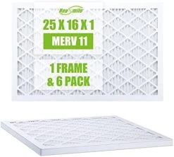 Housmile 16x25x1 Air Filter, MERV 11, MPR 1000, Unique ABS White Plastic Frame, Durable And Easy To Replace, Clean Living Basic Dust, 6 Pack (Exact Size: 24.6" X 15.6" X 0.9") -Air Filter Store 41vdMJp9 RL. AC
