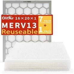 OlitAir 16x25x1 MERV 8 Air Filter,AC Furnace Air Filter,Reusable ABS Plastic Frame, 7 Pack Replaceable Filter Media (Actual Size: 15 3/4" X 24 3/4" X 3/4") 27 OlitAir 16x25x1 MERV 8 Air Filter,AC Furnace Air Filter,Reusable ABS Plastic Frame, 7 Pack Replaceable Filter Media (Actual Size: 15 3/4" X 24 3/4" X 3/4") -Air Filter Store 41vzUsP1HDL. AC