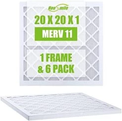 Housmile 16x25x1 Air Filter, MERV 11, MPR 1000, Unique ABS White Plastic Frame, Durable And Easy To Replace, Clean Living Basic Dust, 6 Pack (Exact Size: 24.6" X 15.6" X 0.9") -Air Filter Store 41xQIsemeUL. AC