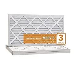 Sterling Seal KP-5251004774x6 Purolator Key Pleat Extended Surface Pleated Air Filter, Mechanical MERV 8, 10" W X 24" H X 1" D (Pack Of 6)