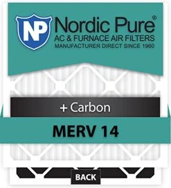 Nordic Pure 10x16x1CustomM14+C-6 MERV 14 + Carbon AC Furnace Filters, 9 1/2 X 15 1/2 X 3/4 (9.5 X 15.5 X 0.75), 6 Piece