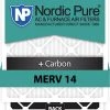 Nordic Pure 10x14x1CustomM14+C-6 MERV 14 + Carbon AC Furnace Filters, 9 1/2 X 13 1/2 X 3/4 (9.5 X 13.5 X 0.75), 6 Piece