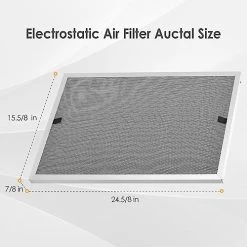25x16x1 Furnace Filter | Montemono MERV8 Aluminum Electrostatic Air Filter Replacement Washable HVAC Filters Reusable Furnace Center AC Filter For House, 2 PCS