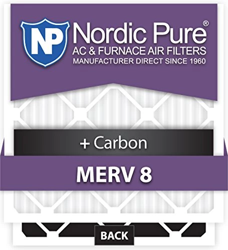 Nordic Pure 10x15x1CustomM8+C-12 MERV 8 + Carbon AC Furnace Filters, 9 1/2 X 14 1/2 X 3/4 (9.5 X 14.5 X 0.75), 12 Piece 1 Nordic Pure 10x15x1CustomM8+C-12 MERV 8 + Carbon AC Furnace Filters, 9 1/2 X 14 1/2 X 3/4 (9.5 X 14.5 X 0.75), 12 Piece