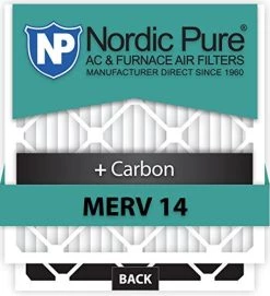 Nordic Pure 10x24x1 MERV 14 Plus Carbon Pleated AC Furnace Air Filters 12 Pack