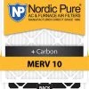 Nordic Pure 10x15x1CustomM10+C-12 MERV 10 + Carbon AC Furnace Filters, 9 1/2 X 14 1/2 X 3/4 (9.5 X 14.5 X 0.75), 12 Piece