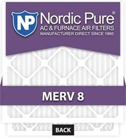 Nordic Pure 10x16x1CustomM8-12 MERV 8 AC Furnace Filters, 9 1/2 X 15 1/2 X 3/4 (9.5 X 15.5 X 0.75), 12 Piece