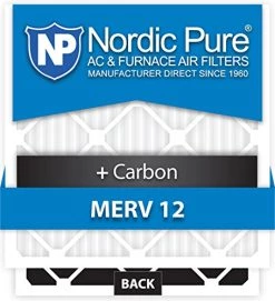 Nordic Pure 10x15x1CustomM12+C-6 MERV 12 + Carbon AC Furnace Filters, 9 1/2 X 14 1/2 X 3/4 (9.5 X 14.5 X 0.75), 6 Piece
