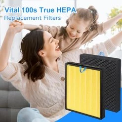 Vital 100s Repalacement Filter (Yellow)100% Compatible With LEVOIT Vital 100S Air Purifie.r,1 H13 True HEPA Pack With 4 Pre-Filter 9 Vital 100s Repalacement Filter (Yellow)100% Compatible With LEVOIT Vital 100S Air Purifie.r,1 H13 True HEPA Pack With 4 Pre-Filter -Air Filter Store 51IwMzEJxuL