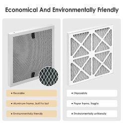 12x12x1 Furnace Filter | Montemono MERV8 Aluminum Electrostatic Air Filter Replacement Washable HVAC Filters Reusable Furnace Center AC Filter For House, 2 PCS -Air Filter Store 51JkevyQ69L 1
