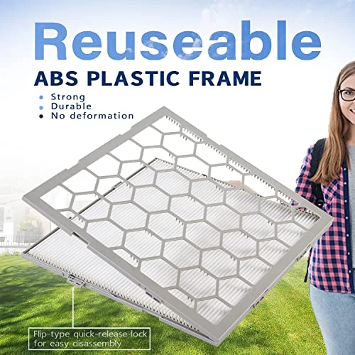 OlitAir 16x25x1 MERV 8 Air Filter,AC Furnace Air Filter,Reusable ABS Plastic Frame, 7 Pack Replaceable Filter Media (Actual Size: 15 3/4" X 24 3/4" X 3/4") 3 OlitAir 16x25x1 MERV 8 Air Filter,AC Furnace Air Filter,Reusable ABS Plastic Frame, 7 Pack Replaceable Filter Media (Actual Size: 15 3/4" X 24 3/4" X 3/4") - Image 3