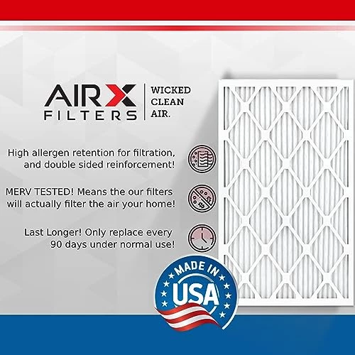 AIRX FILTERS WICKED CLEAN AIR. 14x14x1 Air Filter MERV 11 Electrostatic Pleated Air Conditioner Filter 4 Pack HVAC AC Furnace Filters 3 AIRX FILTERS WICKED CLEAN AIR. 14x14x1 Air Filter MERV 11 Electrostatic Pleated Air Conditioner Filter 4 Pack HVAC AC Furnace Filters - Image 3