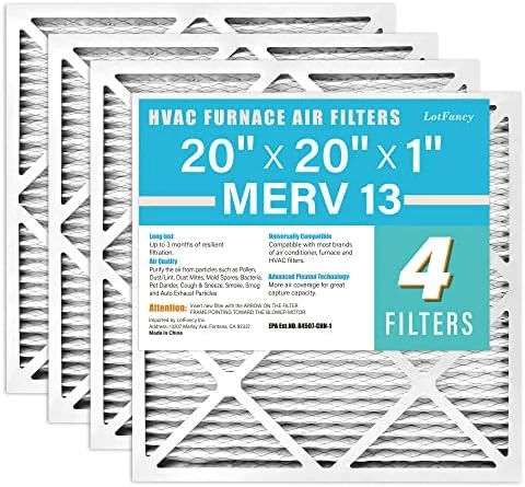 LotFancy 20x25x1 Air Filters, MERV 13 AC Furnace Filters, 6 Pack Pleated Air Conditioner HVAC Filters (Actual Size: 19.75 X 24.75 X 0.75 Inches) 10 LotFancy 20x25x1 Air Filters, MERV 13 AC Furnace Filters, 6 Pack Pleated Air Conditioner HVAC Filters (Actual Size: 19.75 X 24.75 X 0.75 Inches) - Image 10