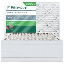 Filterbuy 28x30x2 Air Filter MERV 13 Optimal Defense (6-Pack), Pleated HVAC AC Furnace Air Filters Replacement (Actual Size: 27.75 X 29.75 X 1.75 Inches)