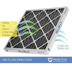 Nordic Pure 24x24x2 MERV 12 Pleated Plus Carbon AC Furnace Air Filters 3 Pack -Air Filter Store 51XL0BPBwEL
