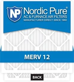 Nordic Pure 10x18x1ExactCustomM12-6 MERV 12 AC Furnace Filters, 10 X 18 X 3/4 (10 X 18 X 0.75), 6 Piece
