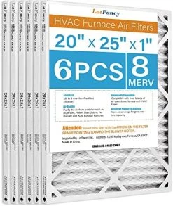 LotFancy 20x25x1 Air Filters, MERV 13 AC Furnace Filters, 6 Pack Pleated Air Conditioner HVAC Filters (Actual Size: 19.75 X 24.75 X 0.75 Inches) 26 LotFancy 20x25x1 Air Filters, MERV 13 AC Furnace Filters, 6 Pack Pleated Air Conditioner HVAC Filters (Actual Size: 19.75 X 24.75 X 0.75 Inches) -Air Filter Store 51dvOlxwhjL. AC