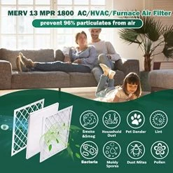 UBeesize Reusable Air Filter 20x20x1 (9-Pack), MERV 13 MPR 1800 AC/HVAC Furnace Filters,Deep Pleated Air Cleaner, (Actual Size 19.5" X 19.5" X 0.8"),1x Reusable ABS Frame+9 X Filter,Breathe Fresher 18 UBeesize Reusable Air Filter 20x20x1 (9-Pack), MERV 13 MPR 1800 AC/HVAC Furnace Filters,Deep Pleated Air Cleaner, (Actual Size 19.5" X 19.5" X 0.8"),1x Reusable ABS Frame+9 X Filter,Breathe Fresher -Air Filter Store 51ett7ODgcL