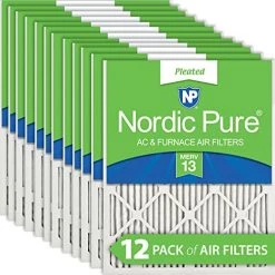 Nordic Pure 10x24x1 MERV 13 Pleated AC Furnace Air Filters 12 Pack