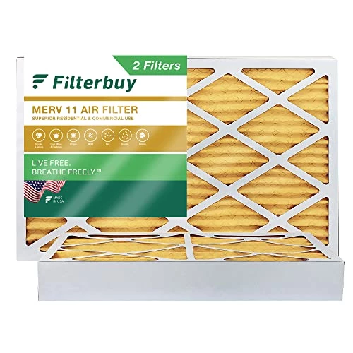 Filterbuy 16x24x4 Air Filter MERV 11 Allergen Defense (2-Pack), Pleated HVAC AC Furnace Air Filters Replacement (Actual Size: 15.38 X 23.38 X 3.63 Inches) 1 Filterbuy 16x24x4 Air Filter MERV 11 Allergen Defense (2-Pack), Pleated HVAC AC Furnace Air Filters Replacement (Actual Size: 15.38 X 23.38 X 3.63 Inches)