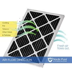 Nordic Pure 14x24x1 MERV 8 Pleated Pure Carbon Odor Reduction AC Furnace Air Filters 12 Pack -Air Filter Store 51iv4t2ZorL