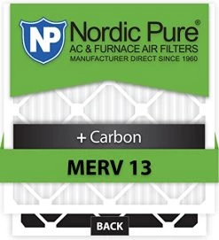 Nordic Pure 10x15x1CustomM13+C-6 MERV 13 + Carbon AC Furnace Filters, 9 1/2 X 14 1/2 X 3/4 (9.5 X 14.5 X 0.75), 6 Piece