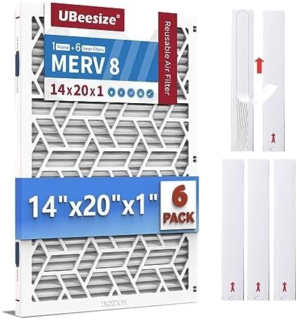 UBeesize Reusable Air Filter 20x20x1 (9-Pack), MERV 11 MPR 1200 AC/HVAC Furnace Filters,Deep Pleated Air Clean (Actual Size 19.5" X 19.5" X 0.8"),1x Reusable ABS Frame+9 X Inner Filter,Breathe Fresher 7 UBeesize Reusable Air Filter 20x20x1 (9-Pack), MERV 11 MPR 1200 AC/HVAC Furnace Filters,Deep Pleated Air Clean (Actual Size 19.5" X 19.5" X 0.8"),1x Reusable ABS Frame+9 X Inner Filter,Breathe Fresher - Image 7