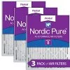 Nordic Pure 12x24x2 MERV 8 Pleated AC Furnace Air Filters 3 Pack